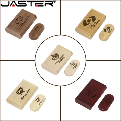 JASTER Wooden USB 2.0 Flash Drive 128GB