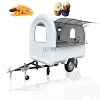 in stock 220b food trailer commercial mobile food kiosk breakfast van white coffee ice cream cart with kitchen equipment