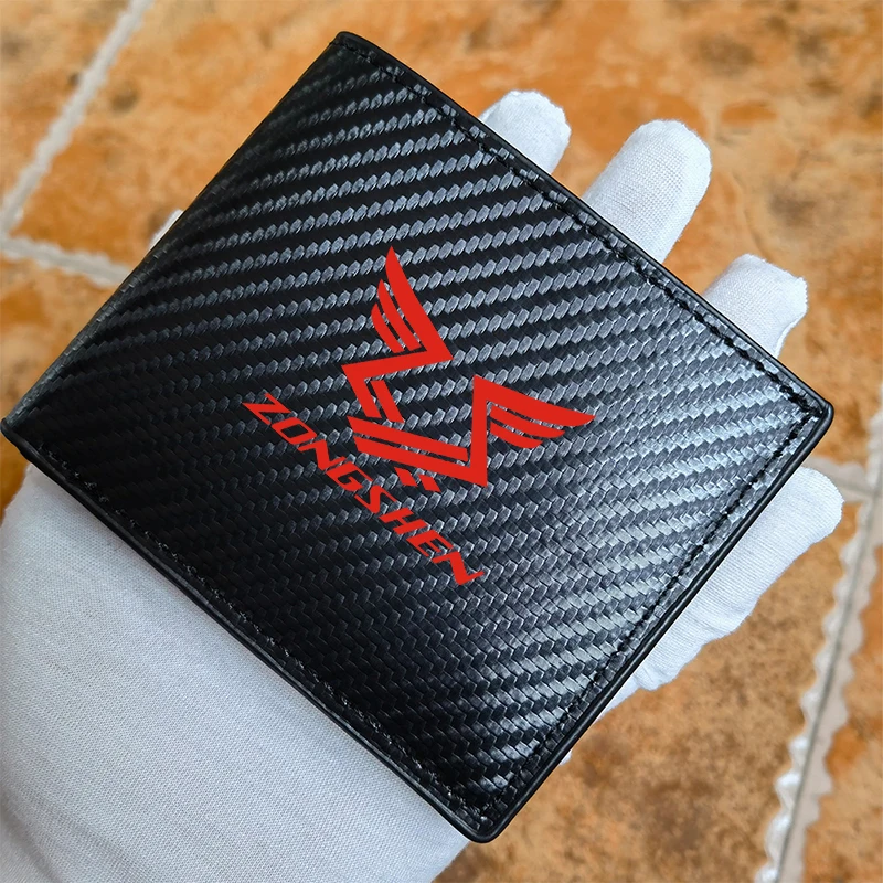 

for zongshen yami 125et week8 150r 150x 200sc 250r mo ra1 motorcycle carbon fiber leather wallet Card package Motorcycle