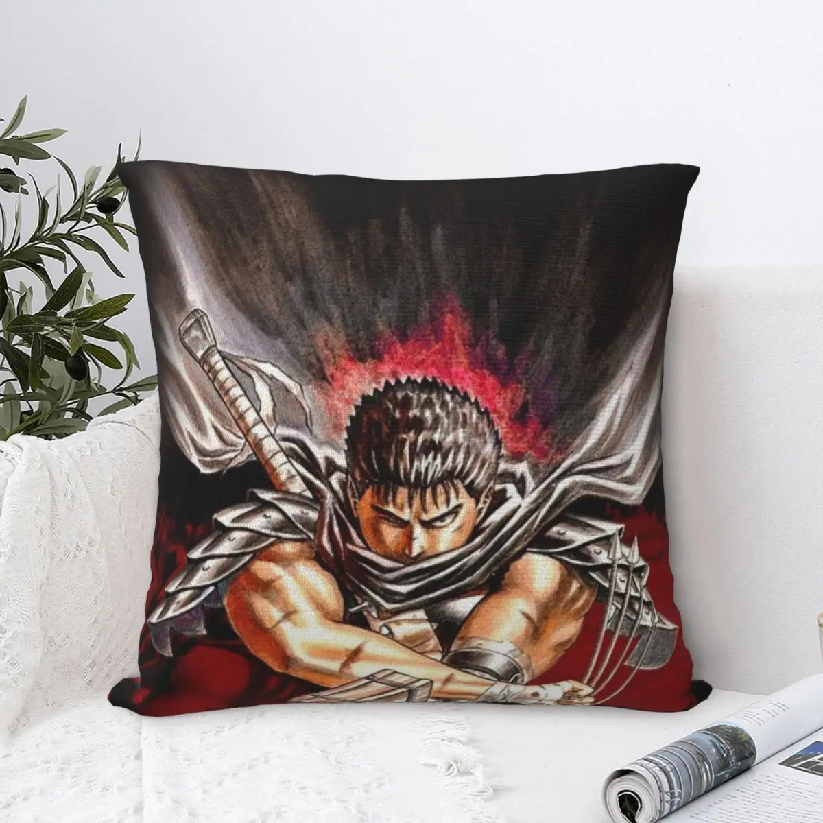 

Декоративная подушка для стула с рисунком воина, аниме