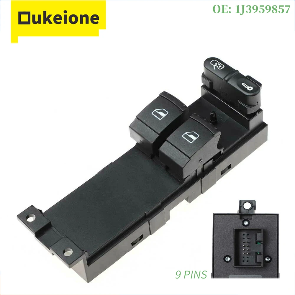 

Электрический стеклоподъемник, кнопка управления регулятором для VW Bora Golf 4 Passat 3B/3BG Seat Leon Toledo 1996-2006 1J3959857B