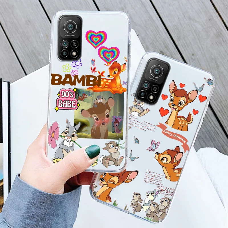 

Disney Fawn Bambi Cute For Xiaomi Redmi Note 12 11E 11S 11 11T 10 10S 9 9T 9S 8 8T Pro Plus 5G 7 Transparent Phone Case