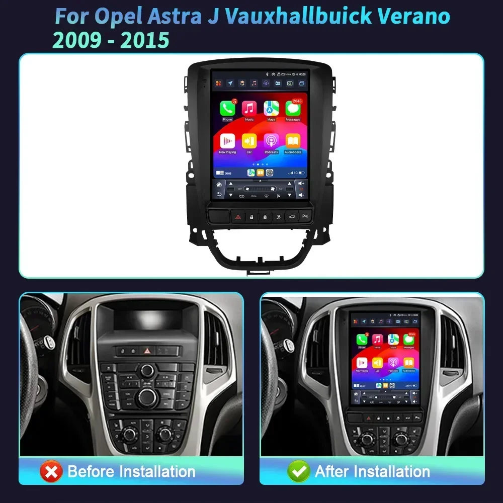 9 7-дюймовый для Opel Astra J Vauxhallbuick Verano 2009-2015 Android 14 автомобильный радиоприемник