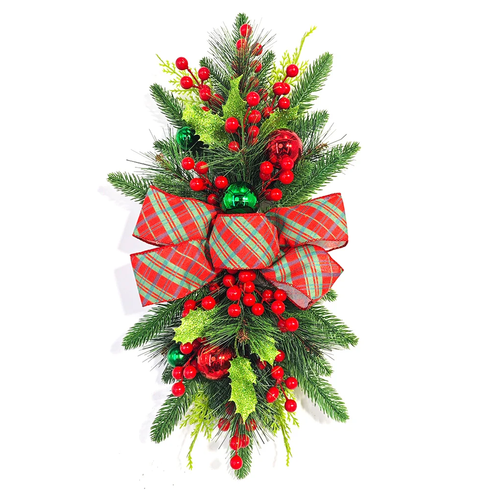 

Gifts Home Decoration Artificial Christmas Staircase Flower Ring Christmas Staircase Christmas Staircase Decoration