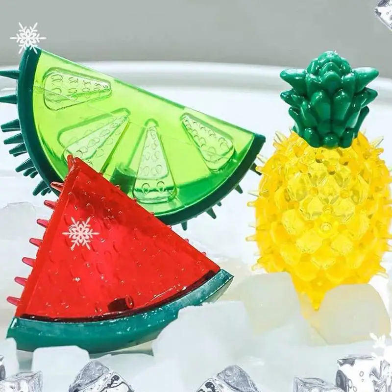 Summer Watermelon/lemon Frozen Fruit Shape Chew Toy Reusable Teething Toys For Teddy Dog Pet Supplies