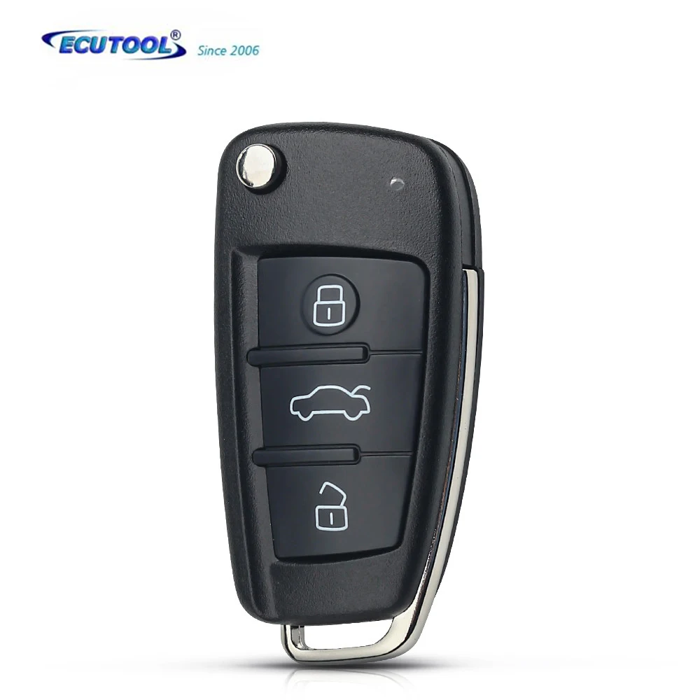 

Бесплатная доставка, сменный складной чехол для автомобильного ключа с дистанционным управлением, чехол с 3 кнопками для AUDI, без лезвия