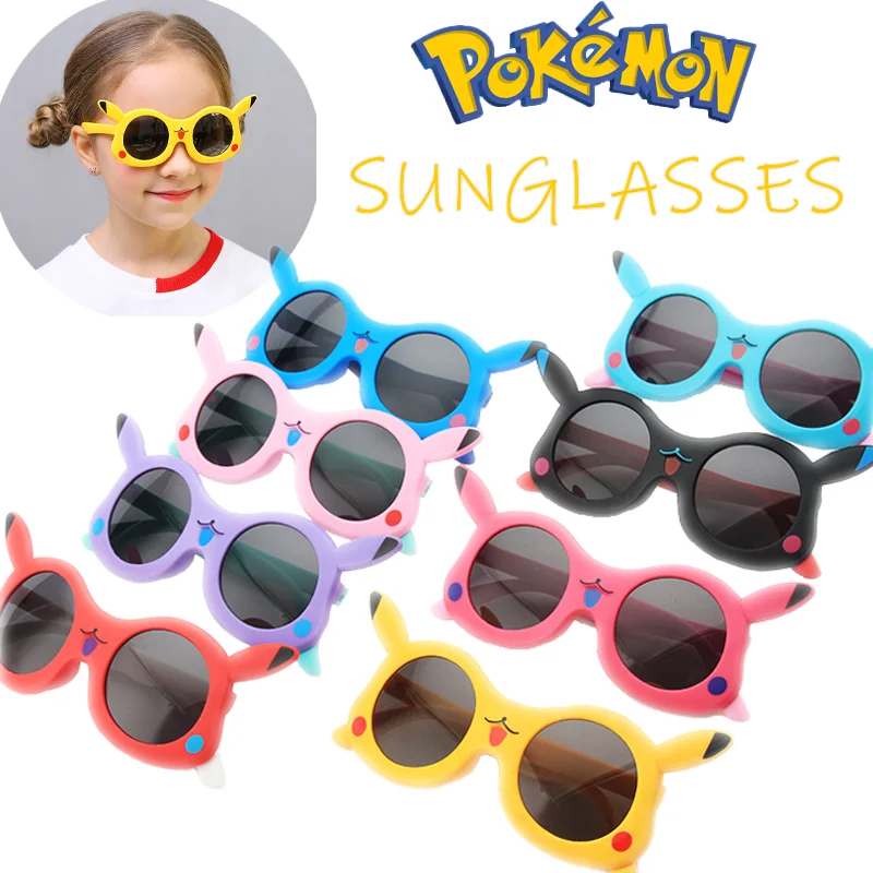 

6pcs Pokemon Anime Sunglasses Cartoon Pikachu Eyewear Sun Protection Fashion Sunglasses Cute Decoration Kids Toy Birthday Gifts
