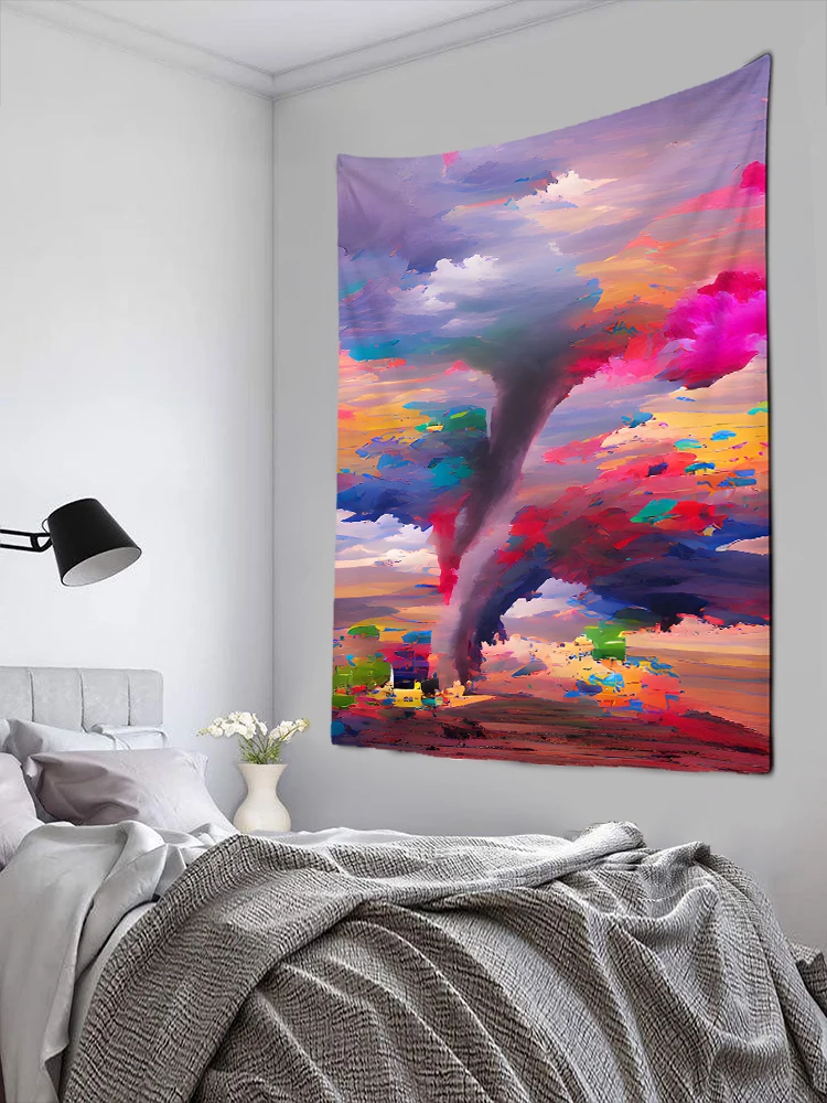 

Twister Psychedelic tapestry fabric wall hanging living room bedroom hippie lace bohemian decoration