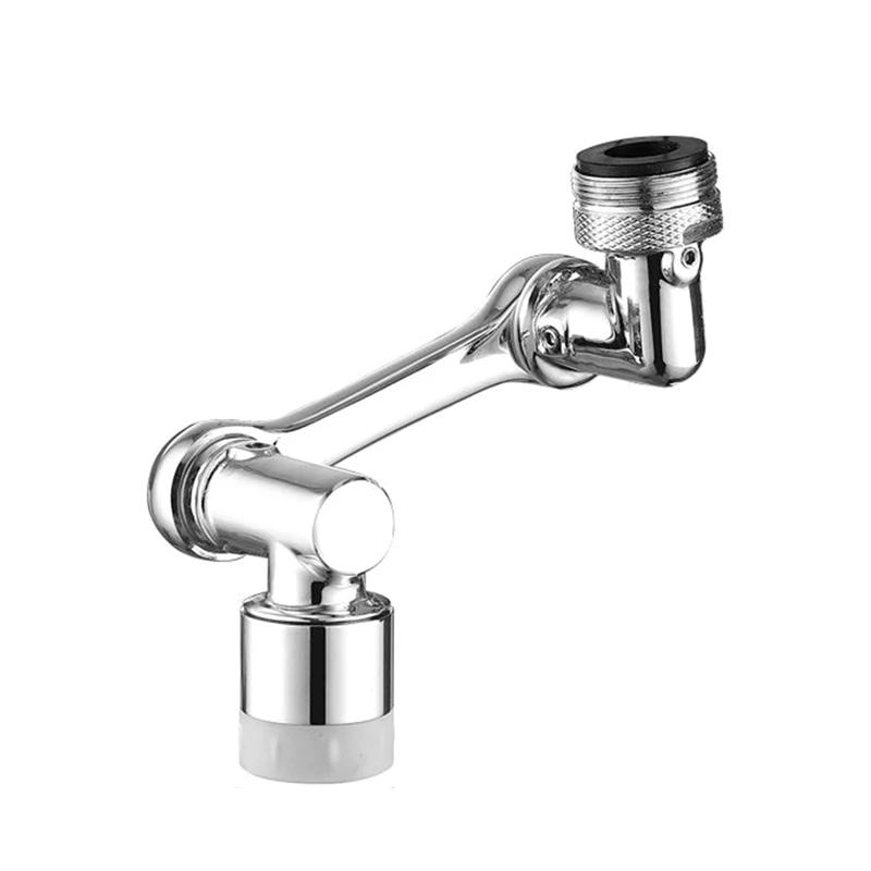 

Silver Faucet Extender 1080 Swivel Robotic Arm Faucet Aerator, 2 Types Of Water Discharge Model, Robot Arm For Cleaning