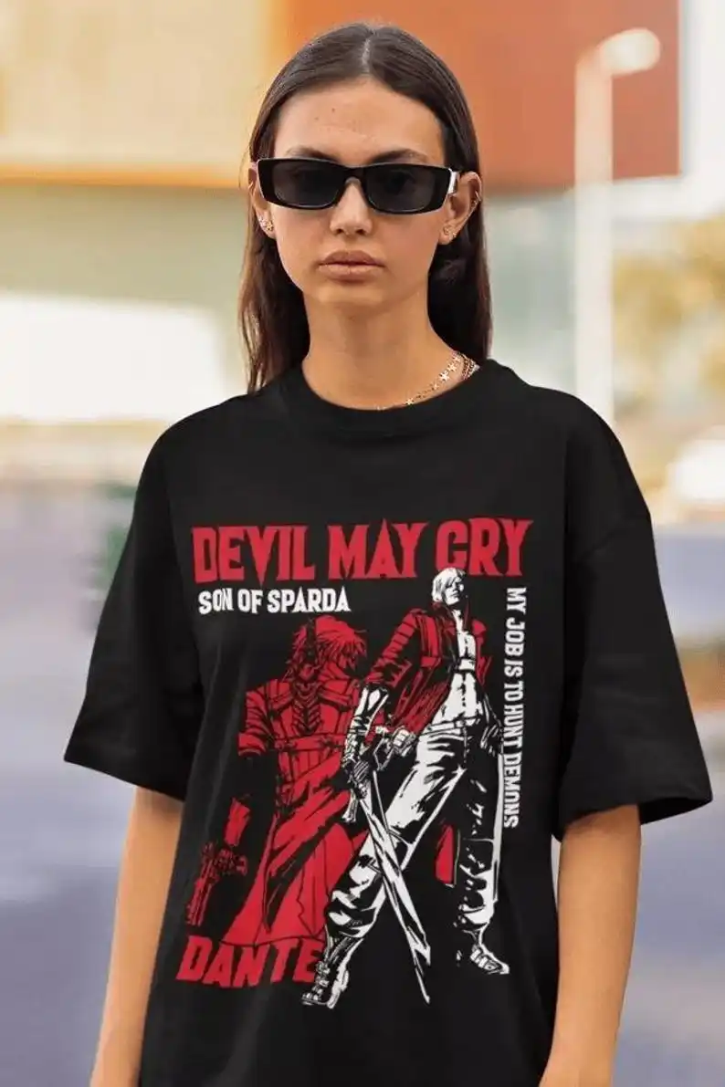 Футболка унисекс премиум-класса Dante Shooting DMC футболка May Cry DMC3 подарочная рубашка