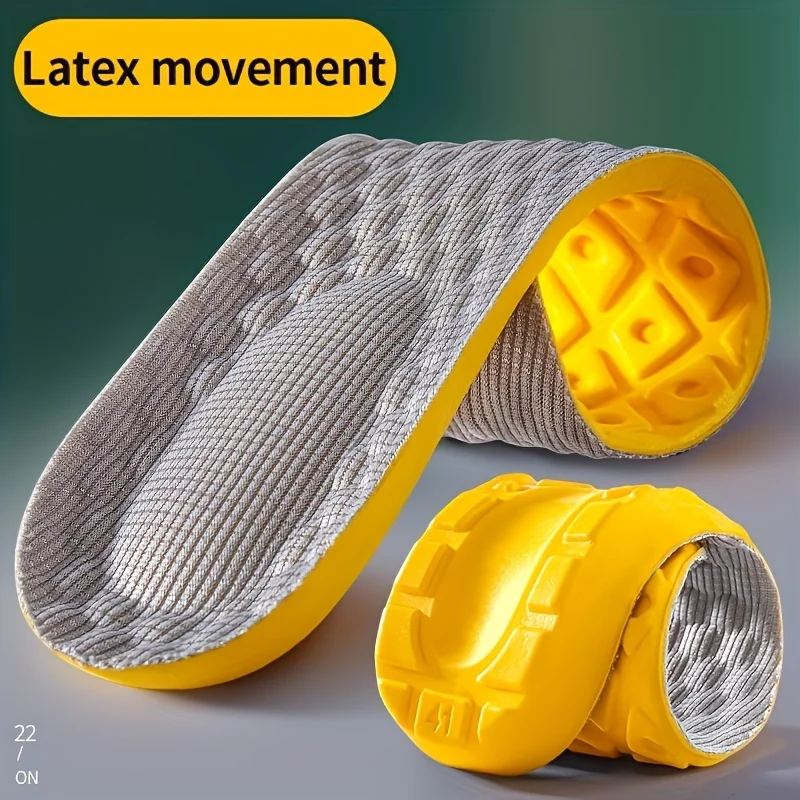 NEW Latex Memory Foam Insoles for Men's Soft Foot Support Shoe Pads Breathable Orthopedic Sport Insole Feet Care Insert Cushion