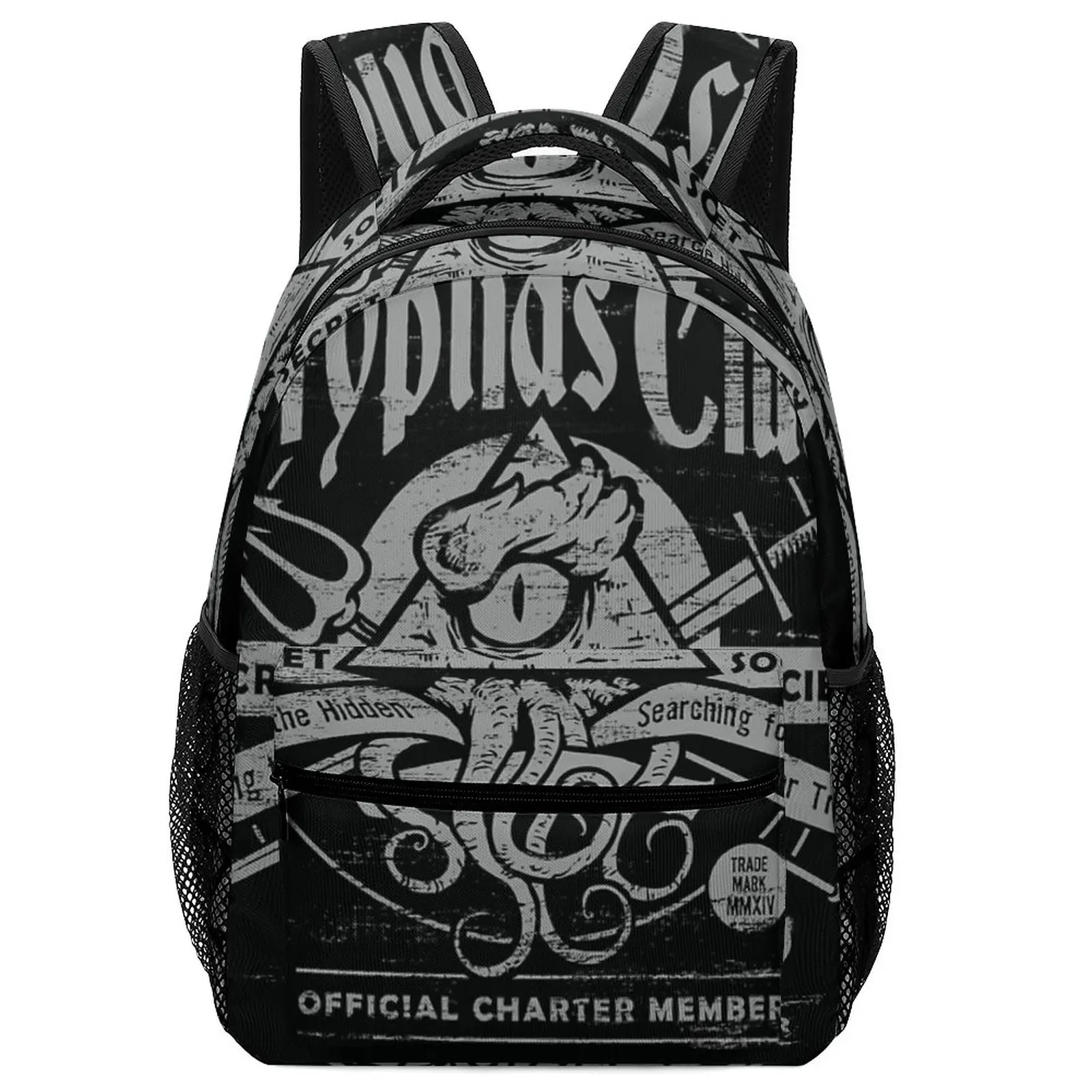 Cute Art Cryptids Club (Dark Shirt Version) Female Bags for Children Kids Women School Bags  Backpack Purse