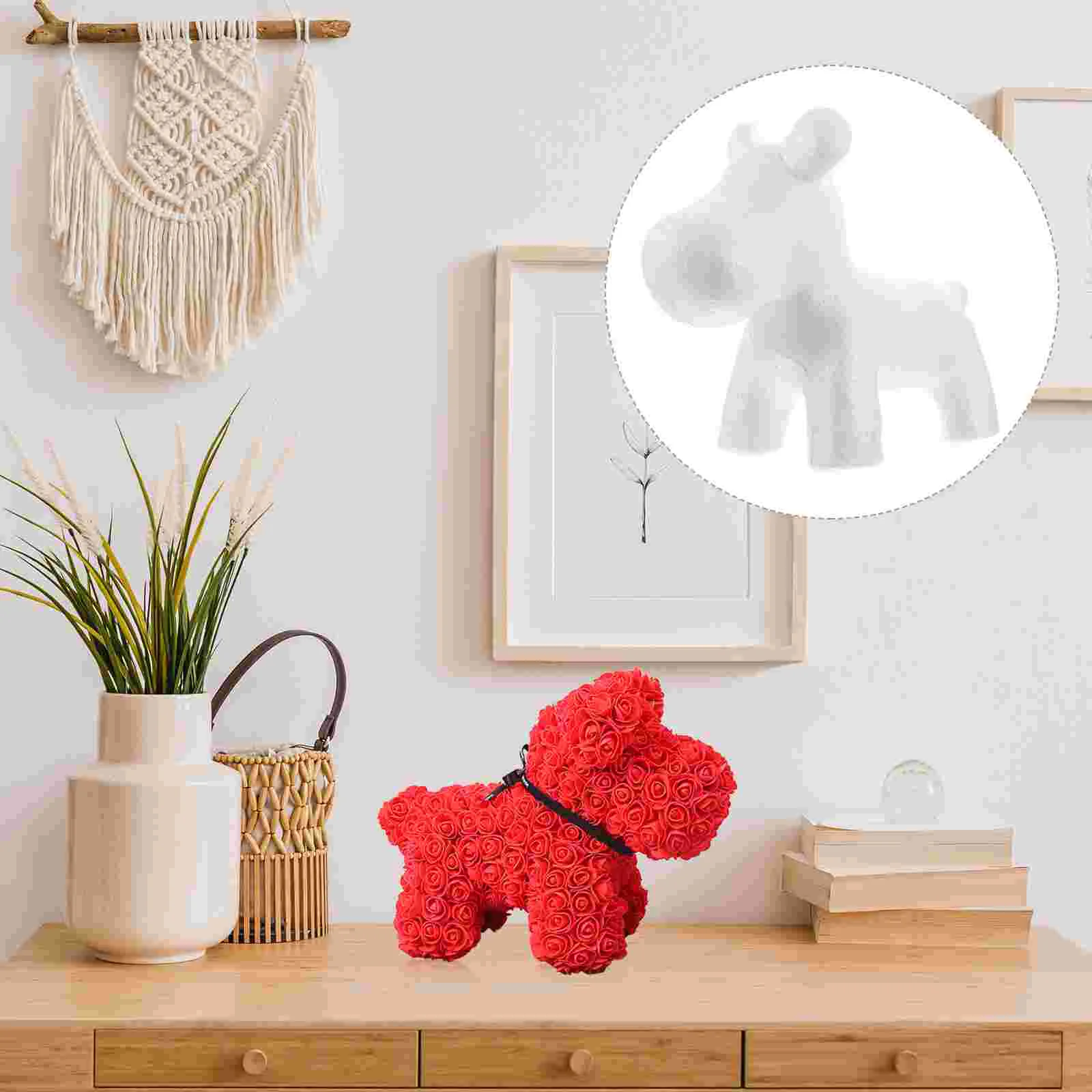 

Styrofoam Polystyrene Dog Craft Christmas Diy White Crafts Figurines Statues Animal Shape Cake Ornament Shapes Figure Dummy