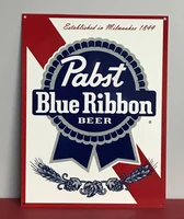 custom signpabst blue ribbon beer 9x12 reproduced vintage ad aluminum sign man cave bar barn garage shop