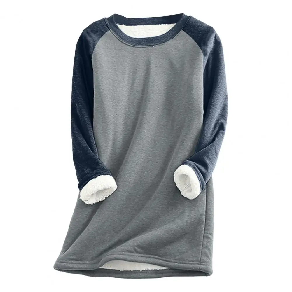 

Женский пуловер, свитшот с круглым вырезом, моющийся утепленный плюшевый Женский пуловер для повседневной носки