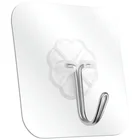 Прозрачные крючки для ванной комнаты, самоклеящиеся настенные крючки для дверей, вешалка на присоске для кухни, гирлянды для хранения, подвесные крючки для полотенец