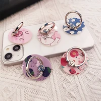 cute rabbit pull ring paste support frame universal phone shell back stand cartoon finger ring mobile phone buckle ring bracket