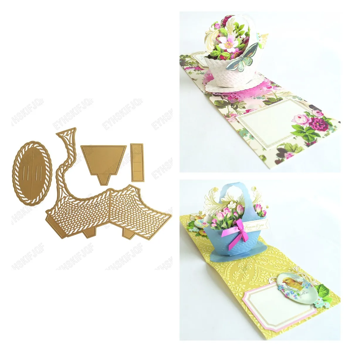 

Basket Pop Up MMetal Cutting Dies Scrapbook Diary Decoration Stencil Embossing Template Diy Greeting Card Handmade