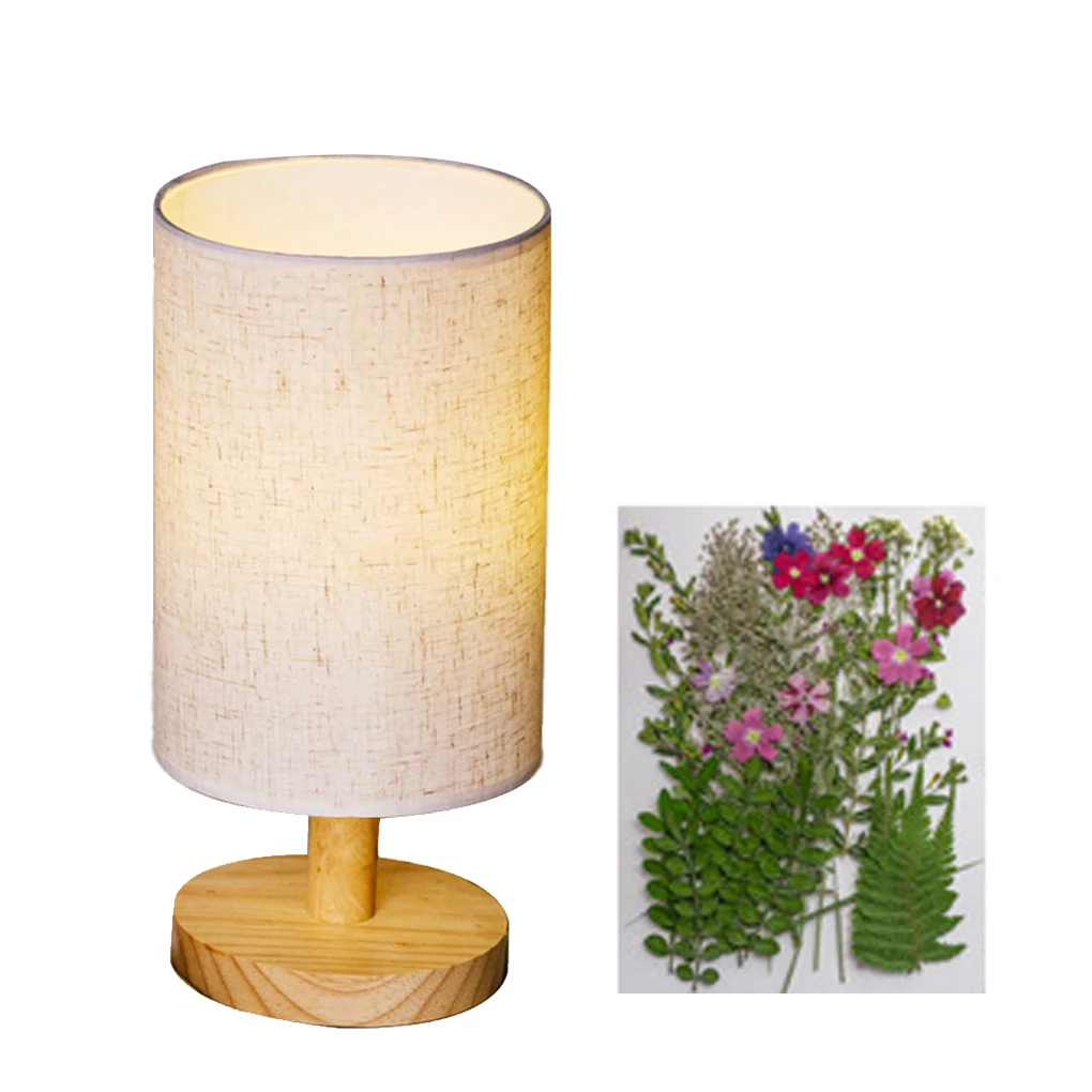 

Table Lamp Home DIY Bedroom Light Cozy Warm Tables Night Lamps Desk Lights with Linen Fabric Shade Household Items