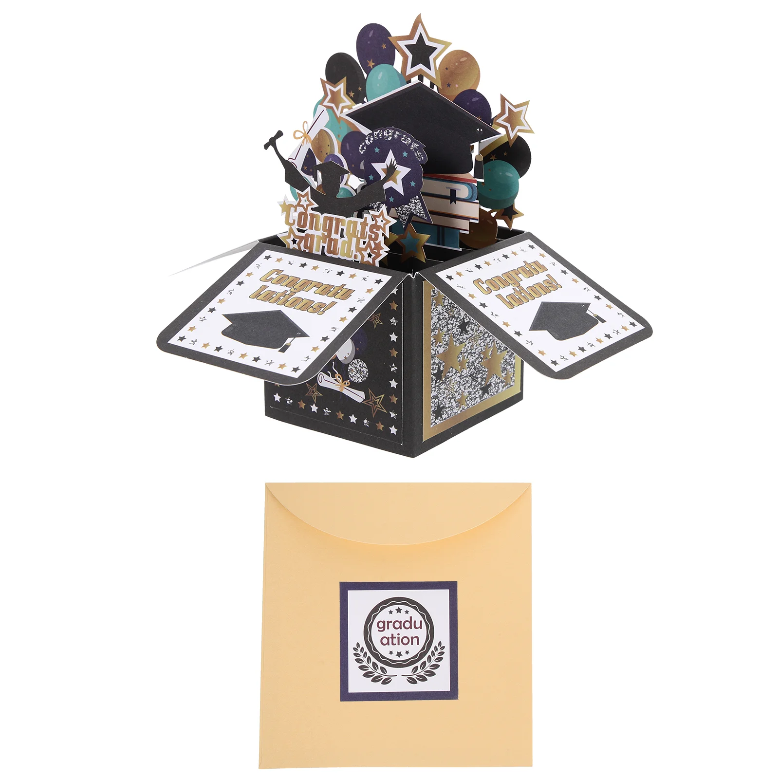 

Graduation 3D Graduation Greeting Decorative Paper Graduation Blessing