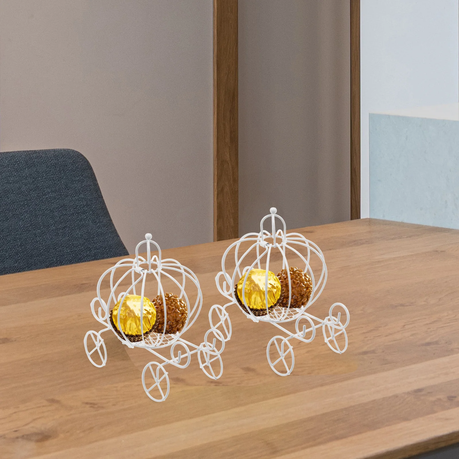 2 шт. серебряная коляска в виде тыквы железная коробка конфет изысканная тележка