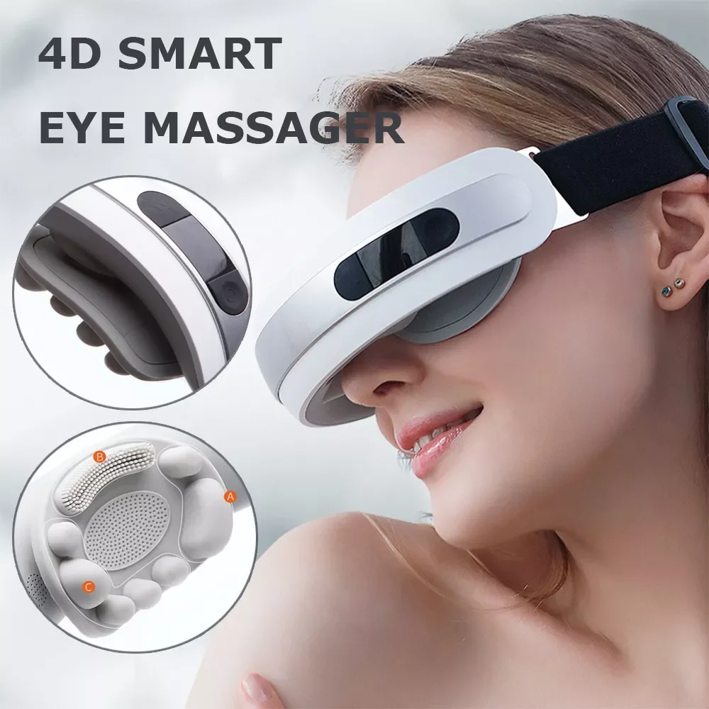 

NEW2023 4D Smart Eye Massager Electric Eye Care Instrument with Heat Stress Therapy Massage Hot Compress for Relax and Reduce Ey