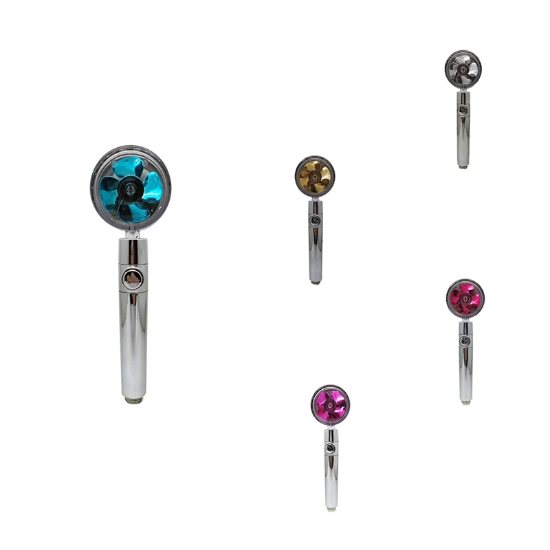 

Съемная ручная насадка для душа ABHU, водосберегающая Вращающаяся насадка с небольшим вентилятором, Распылительная насадка высокого давлени...