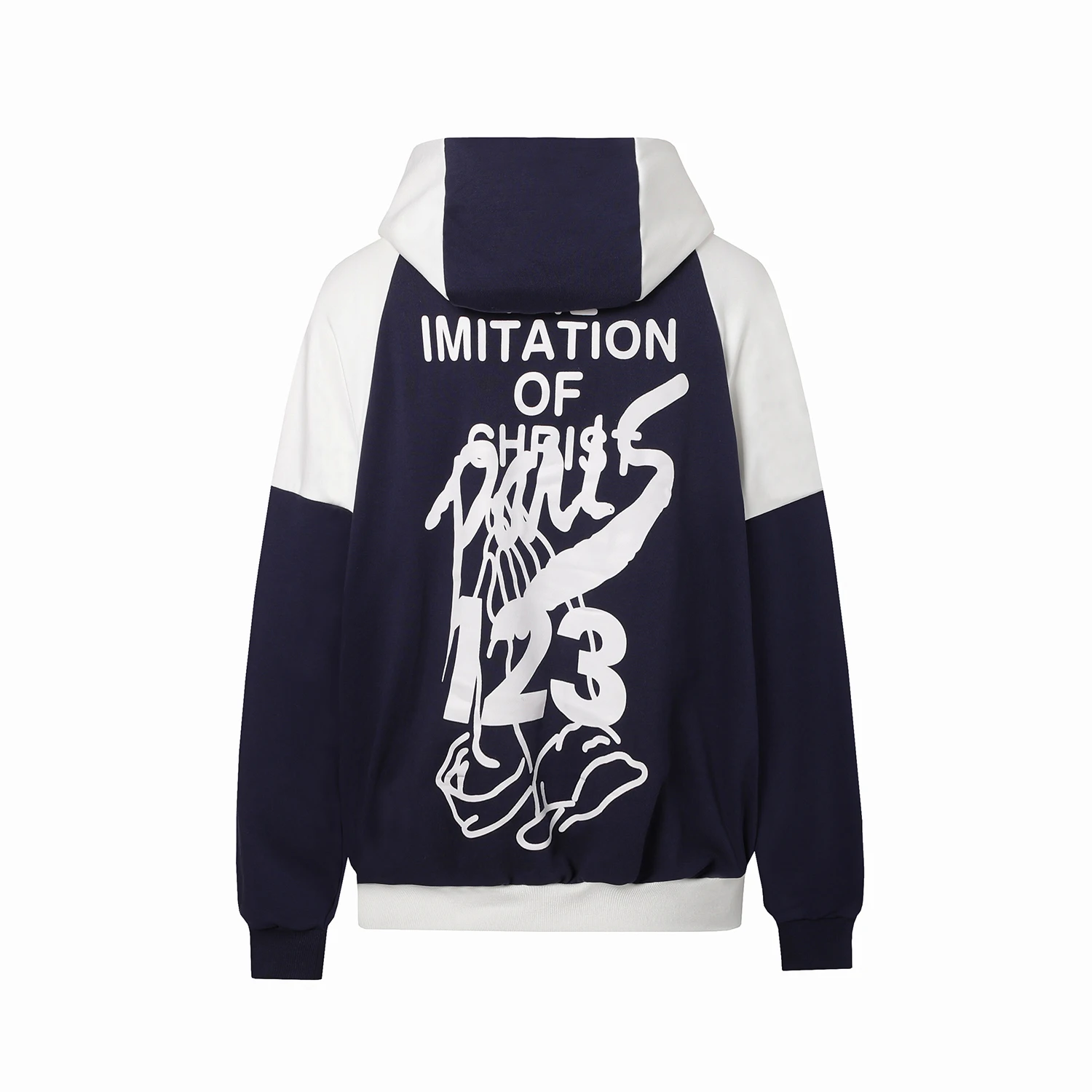 Толстовка в стиле пэчворк с длинным рукавом и капюшоном