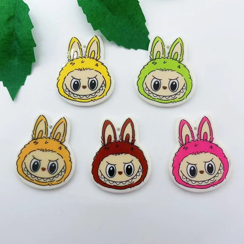 10 шт. акриловый мультяшный милый кролик подвеска очаровательные серьги сделай