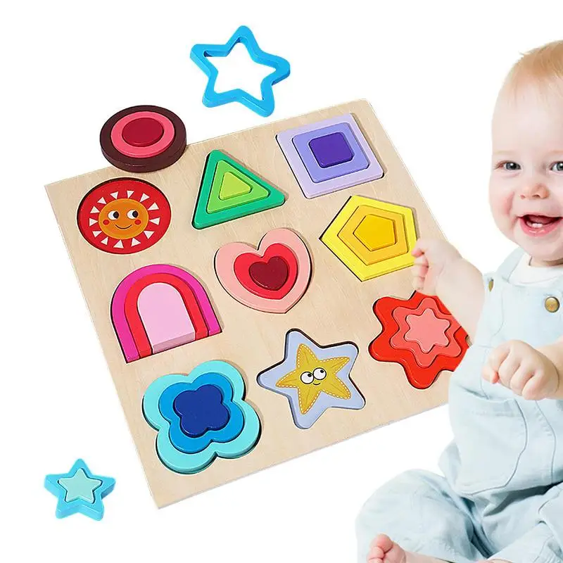 

Toddler Puzzle Animal Jigsaw Puzzles Montessori STEM Toys Develop Fine Motor Skills Early Educational Toy For Boys Girls