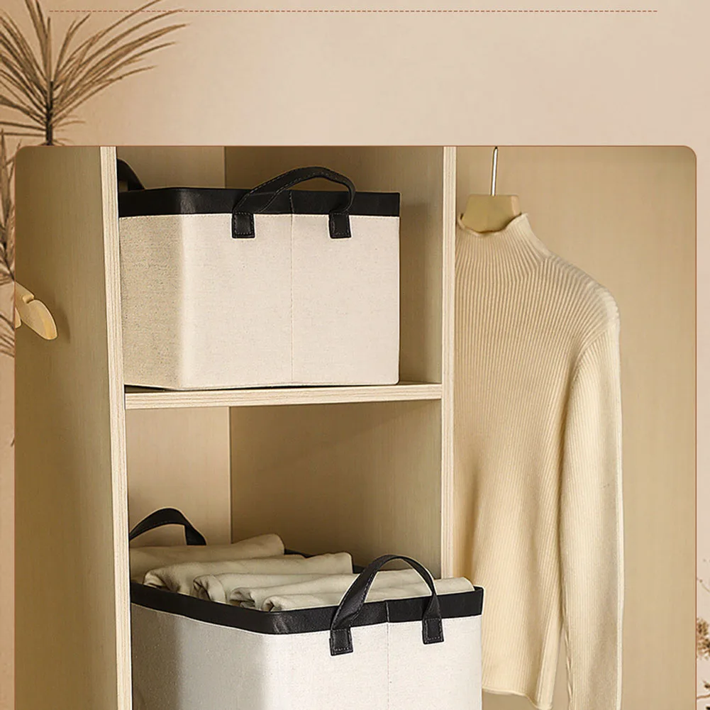 

Folding Pants Storage Bins Large Capacity Jackets Storage Case With Handle For Dormitory