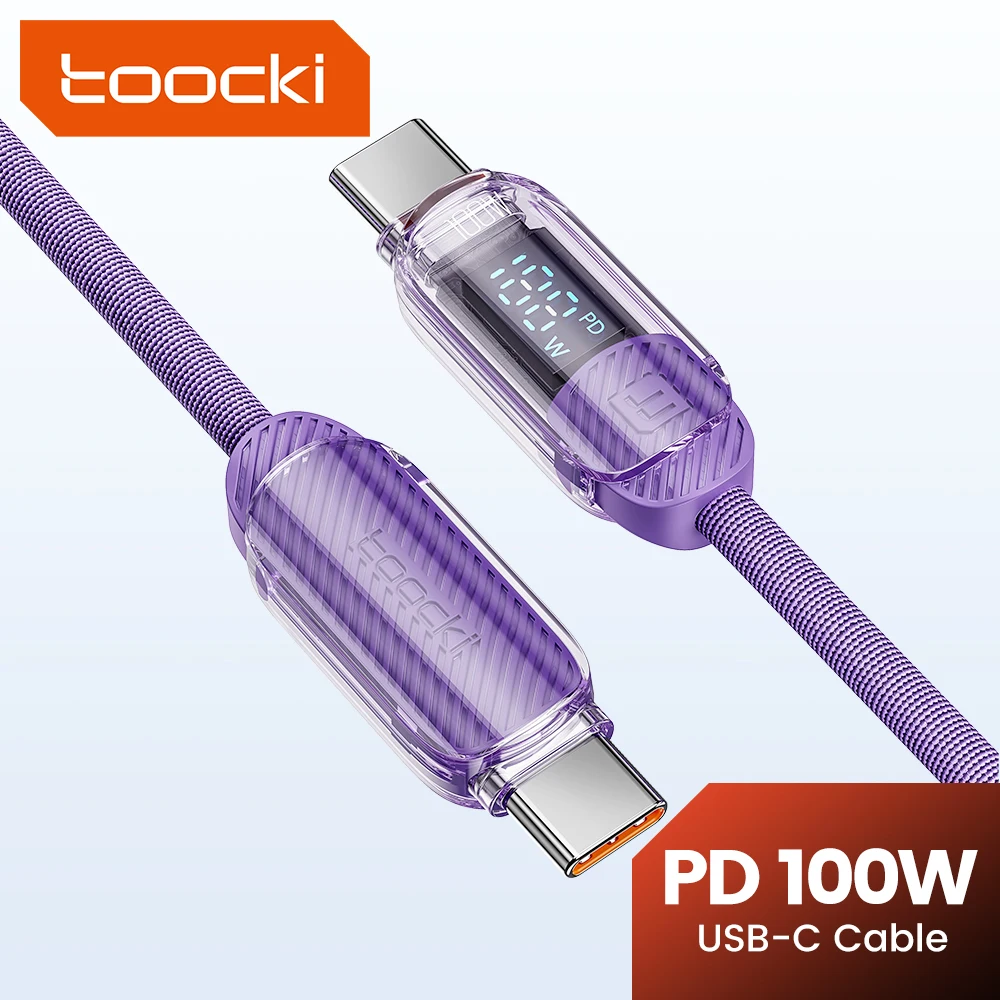 Toocki USB C - USB C ケーブル 100W 5A PD 高速充電充電器コード Type C - Type C ディスプレイケーブル Macbook Samsung Huawei Xiaomi 用