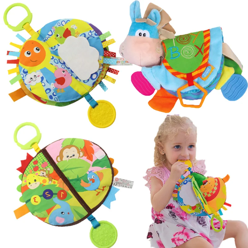 

Baby Three-dimensional Little Donkey Fun Forest Sky Baby Tooth Glue Book Toy with Sound Paper BB Device Early Education Puzzle