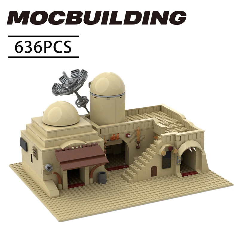 

Star Movie MOC building Tatooine Double Building Slums TAT02 MOC Set Assembly Model Puzzle Toys for Children Kids Birthday Gift