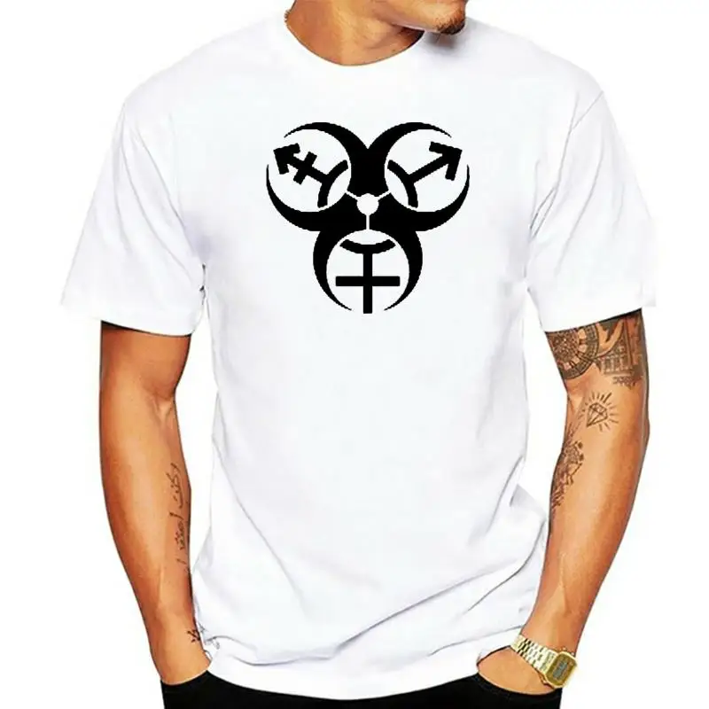 

Men Short sleeve tshirt Trans Biohazard Black Biohazard T Shirt Women t-shirt