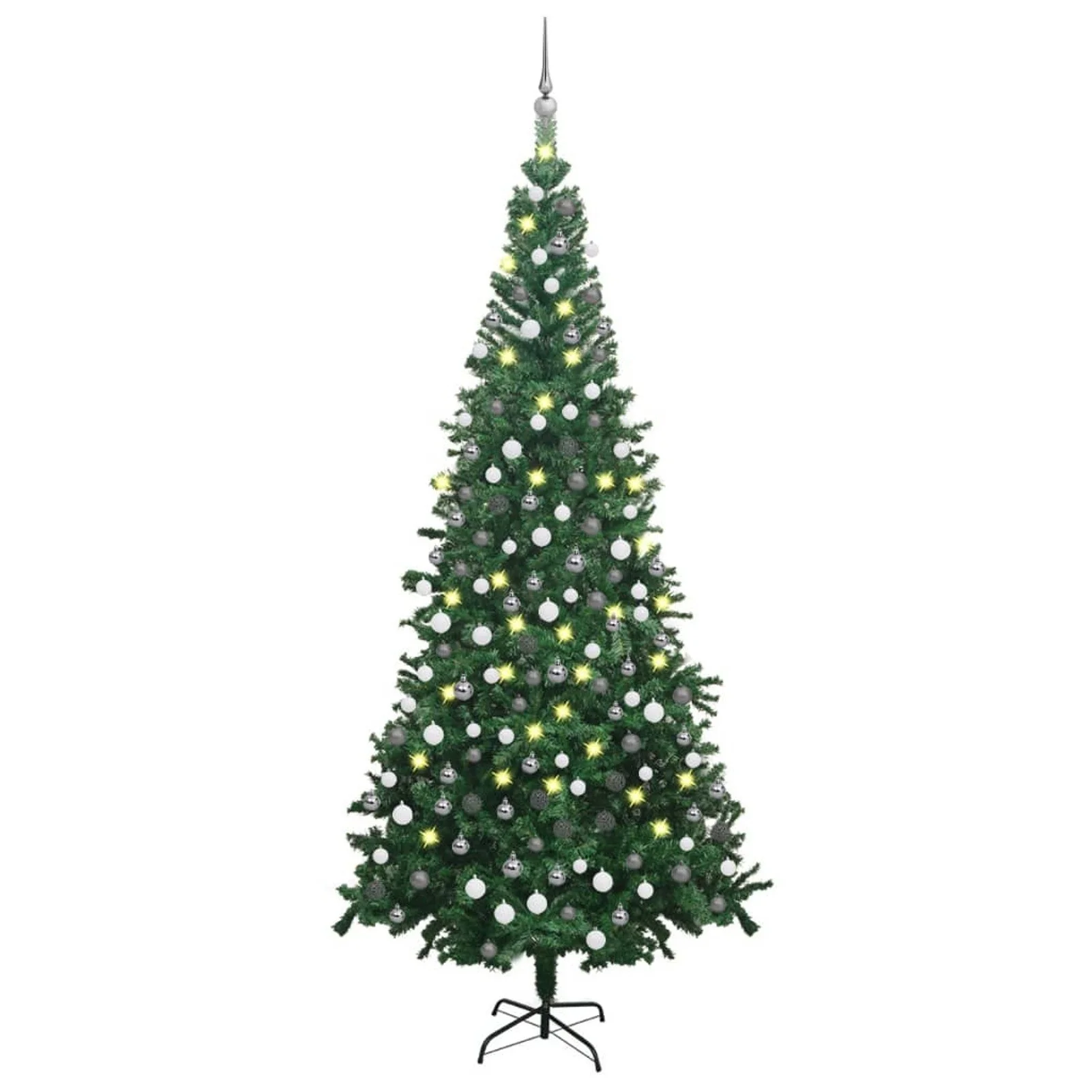 

Artificial Christmas Tree with LEDs&Ball Set L 94.5" Green