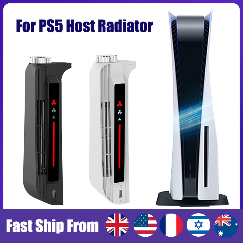 

Cooling Game Radiator For PS5 USB With Cooling Fan Cooler For PS5 Game Console Host Cooling Fan Radiators For Sony Playstation 5
