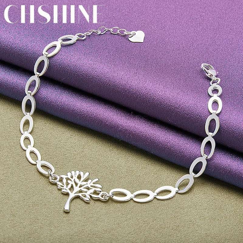 

CHSHINE 925 Sterling Silver Tree of Life Bracelet For Women Fashion Charm Jewelry Wedding Party Gifts
