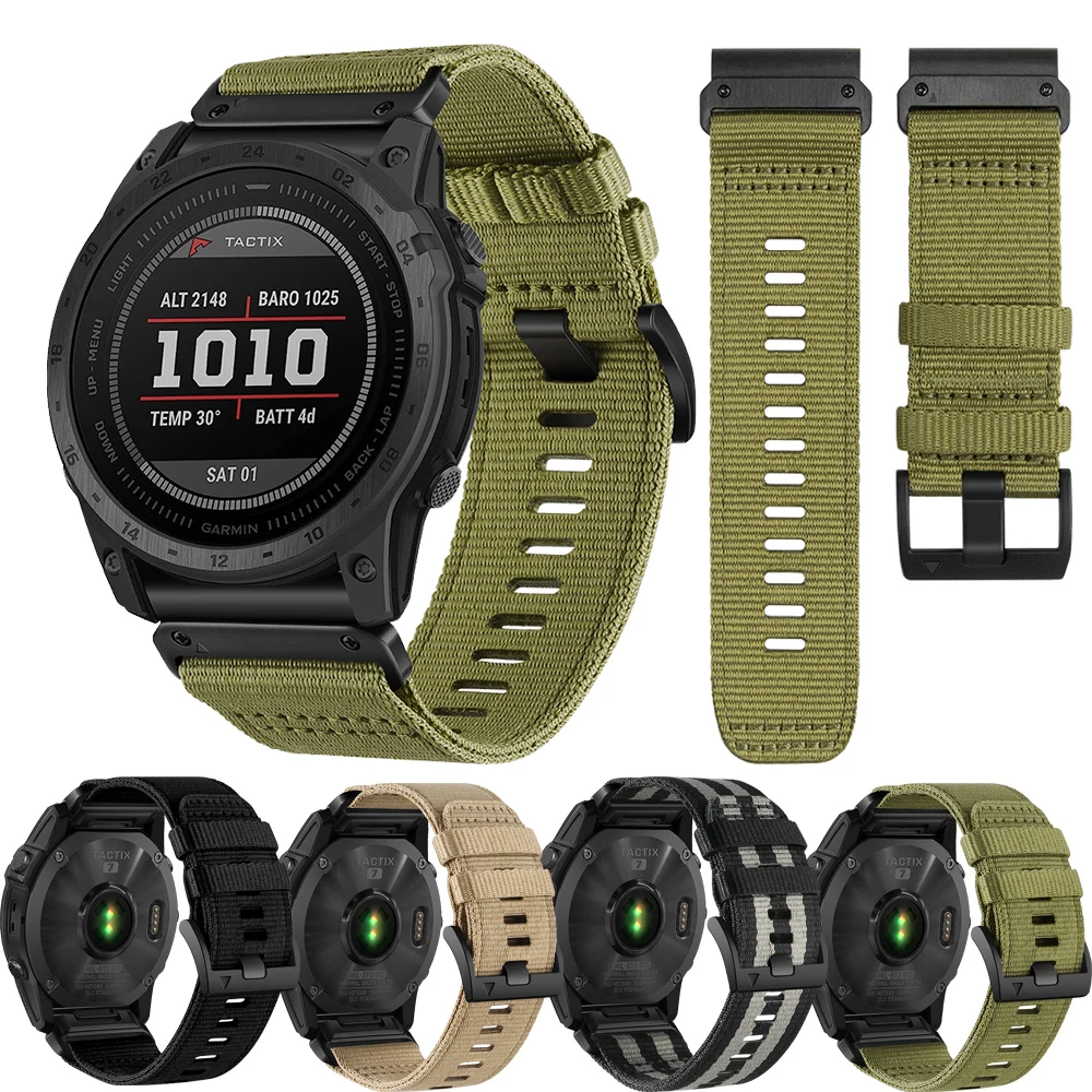 

Sport 22 26mm Nylon Loop Straps For Garmin Fenix 7 7X Pro 6X 6 5X 5 Epix Gen 2 Bracelet Band QuickFit Enduro 2 Belt Watchband
