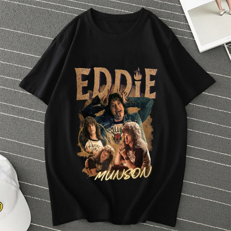 

Vintage T-shirts Eddie Munson T-shirts for Men women Clothes Eddie Munson Merch t shirts clothes Hip Hop Streetwear Tops female
