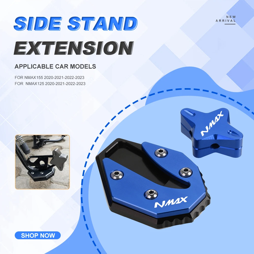 

Side Stand Extension Pad And Support Kickstand Auxiliary FOR YAMAHA NMAX155 NMAX125 2020 2021 2022 2023 Motorcycle Accessories