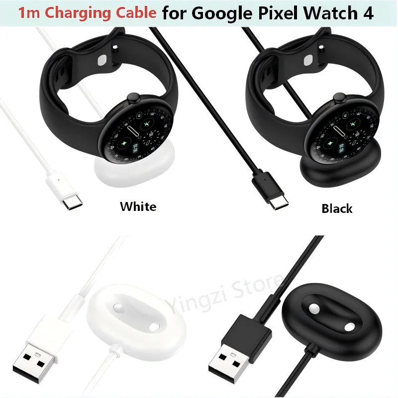 Фото USB-кабель для зарядки, зарядное устройство для Google Pixel Watch4 45 мм 41 мм, док-станция для смарт-часов, адаптер, аксессуары для зарядки №1