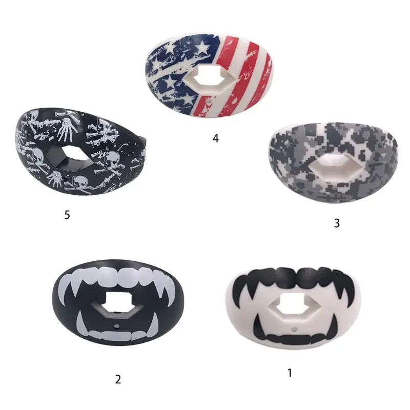 

Football Rugby Sports Dental Mouth Guard flow Skull USA Flag Lip Protector