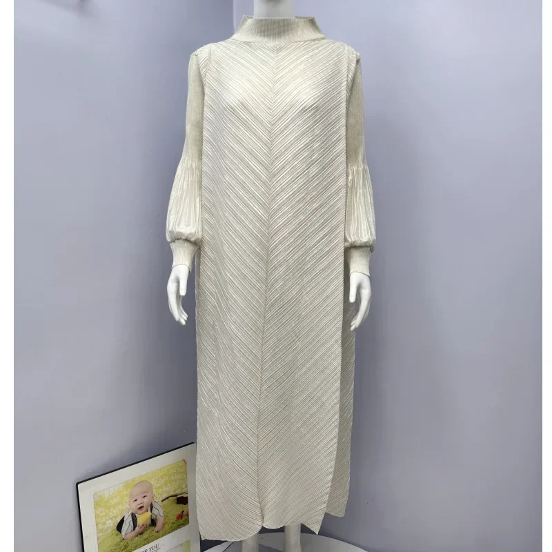 Плиссированные платья повседневные свободные модные элегантные с