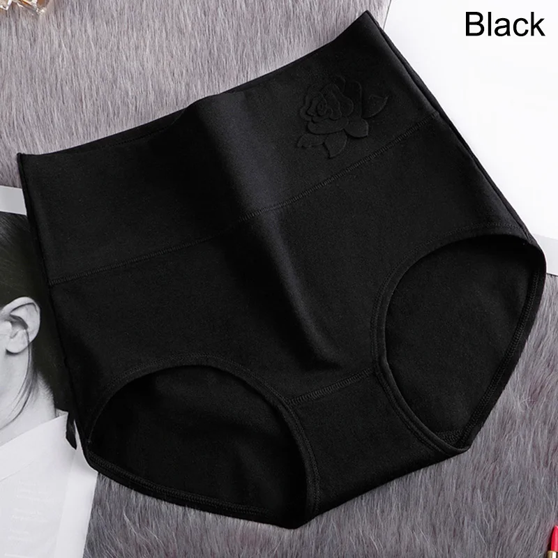 Трусики женские с завышенной талией нижнее белье из чистого хлопка большие