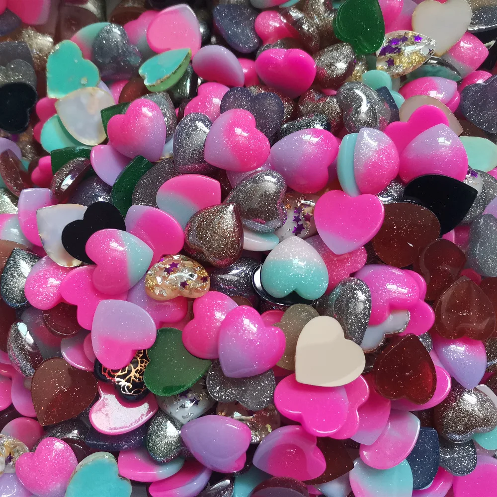

Бусины из смолы размером 20 мм в форме сердца, 50 шт./лот, 5 цветов