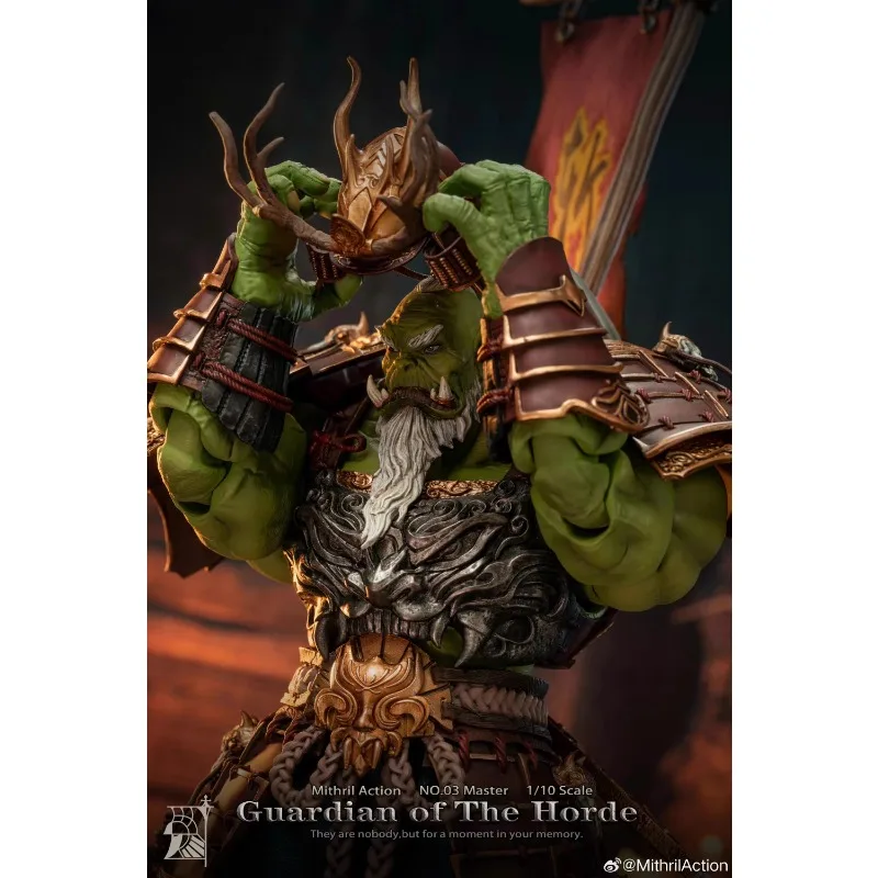 Фото В наличии Mithril Action 1/10 WOW Guardian of The Horde Варвар Орcs 03 Sword Saint Master 20 см Фигурка Модель Подарки для фанатов №2