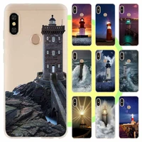 silicone soft coque shell case for xiaomi redmi note 11 10 lite 9 8 7 6 pro max 10s 9s 8t 9t 4g cover night lighthouse