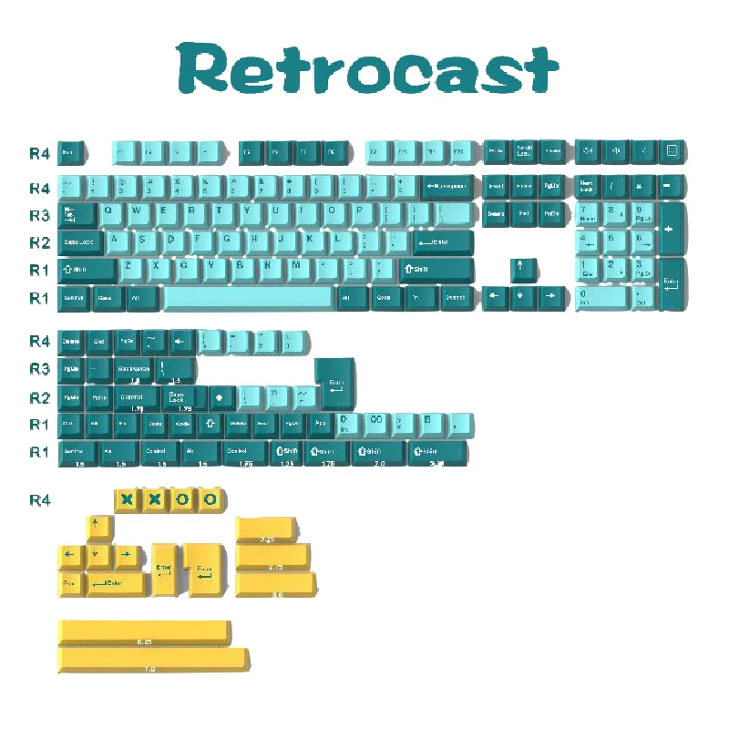 ABS Doubleshot Keycap Cherry Profile 170 клавиш Sonic/Heavy Industry/Retrocast/Tematic Keycaps для механической