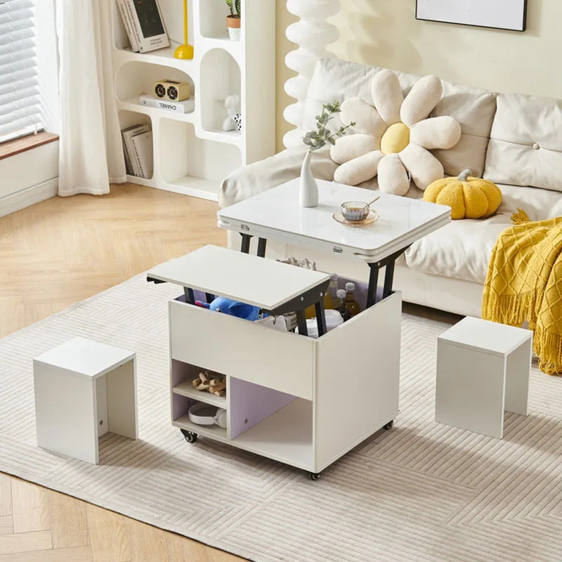 

Storage Nordic Coffee Table Trau Small Modern Mobile Living Coffe Table Mesa Lateral White Stoliki Do Kawy Bedroom Furniture